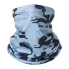 Blue and black camouflage knitted warm neck scarf for both men and women, suitable for outdoor sports and windproof neck protection Item Picture